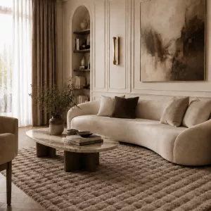 Velvet Vloerkleed - Bubble  - Taupe