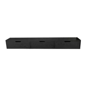 Tv - Meubel Zwevend Wood London - Zwart Fineer