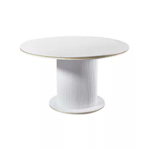 Eettafel Aqua White / Gold - Rond