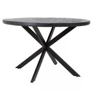Eettafel Yellov - Zwart - Ø120x78 cm