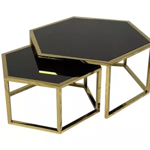 Salontafel Cornilo - Goud/Zwart
