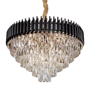 Hanglamp Pearl Zwart/Goud - Groot: Ø 60 x 46.5 cm