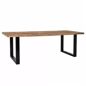 Eettafel Sleeperwood – U Poot Zwart – 160 x 90 x 75 cm