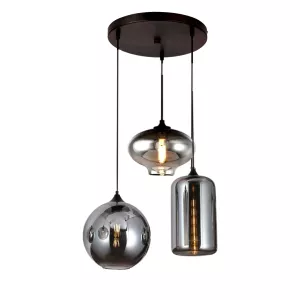 Mix Bollen Hanglamp Smoke Glass – 3 Lichts