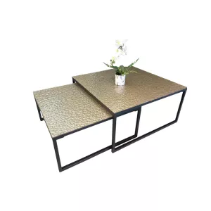 Salontafel Sasy Fused Glass - Gold