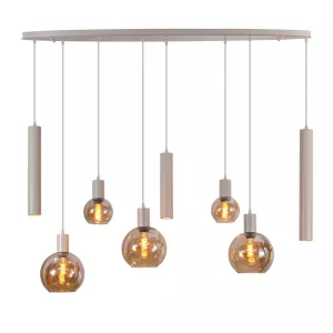 Hanglamp Isabel - Beige 8 Lichts