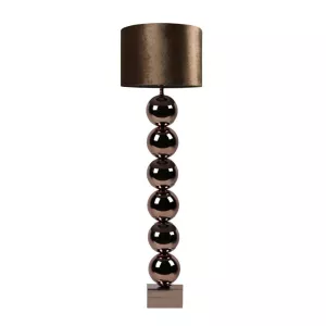 Bollamp - Vloerlamp - Vierkante voet - Brons