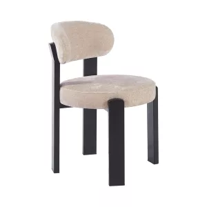 Eetkamerstoel Japandi Molly - Beige/Zwart