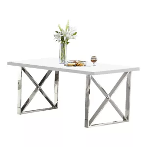 Eettafel Rixos Hoogglans Wit MDF 180 x 90 x 75 cm