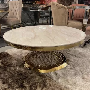 Salontafel Spin - Wit Marmer