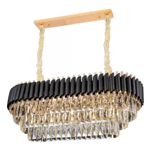 Hanglamp Pearl Zwart/Goud - Ovaal