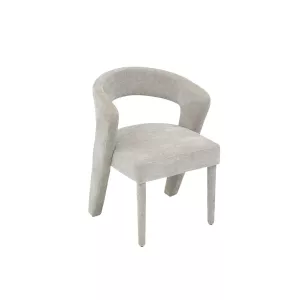 Eetkamerstoel London - Woven Velvet Cream