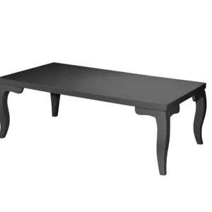 Salontafel Barok - Zwart hoogglans 130 x 70 cm