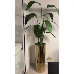 Luxe Gouden Vaas - Incl. Kunst Bananenboom