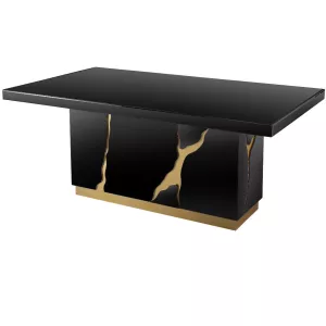 Eettafel - Epoxy - Black/Gold