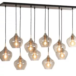 Hanglamp RAKEL - smoke/goud - 10L