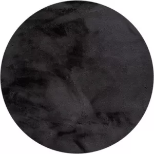 Velvet Vloerkleed - Premium Zacht - Zwart Ø 180 CM