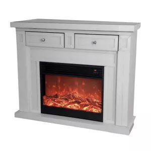 Tv-dressoir Azra - Wit - Incl. Sfeerhaard