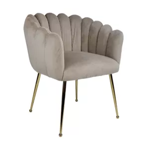 Eetkamerstoel Violet - Taupe/Goud