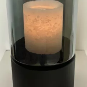 Luxe windlicht op zuil - 45 cm