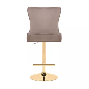 Barkruk Velvet - Taupe/Goud