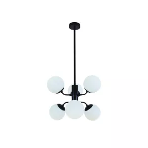 Hanglamp Atomni - Zwart 6 lichts