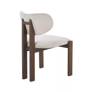 Eetkamerstoel Desirey Japandi  - Bruin/Beige