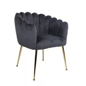 Eetkamerstoel Violet - Zwart/Goud