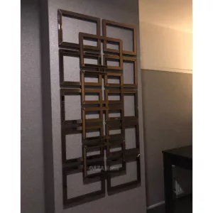 Geometrische Wanddecoratie/Spiegel Brons 160 x 80 cm
