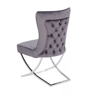 Stoel Rixos Gecaptionneerd Velvet Grijs/Zilver