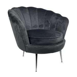 Fauteuil – Schelp - Grijs/Zilver