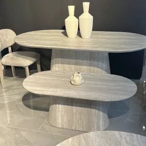 Eettafel Dubai Beige Ovaal