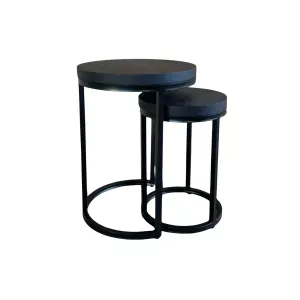 Bijzettafel set van 2 - Black Fineer