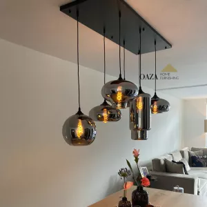 Mix Bollen Hanglamp Smoke Glass – 7 Lichts