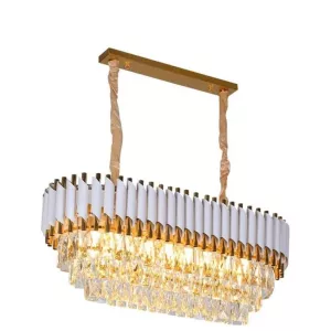 Hanglamp Pearl Wit/Goud - Ovaal
