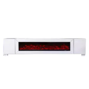 TV- Meubel Blocci Inclusief Sfeerhaard Wit 160 x 40 x 45 cm