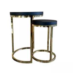 Bijzettafel set van 2 - Goud Fineer