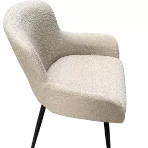 Eetkamerstoel Paris - Wit Bouclé