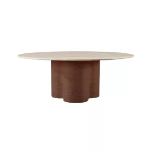 Salontafel Oslo Rond - Bruin/Firestone Marble