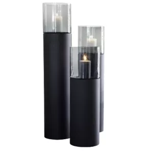 Luxe windlicht op zuil - 110 cm