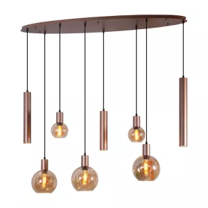 Hanglamp Isabel - Bruin 8 Lichts