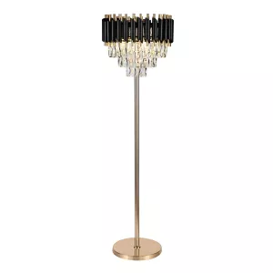 Vloerlamp Pearl Zwart/Goud