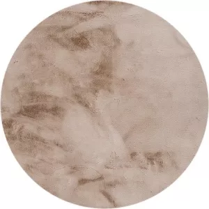 Velvet Vloerkleed - Premium Zacht - Taupe Ø 160 CM