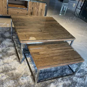 Salontafel Doblo Square - Sleeperwood Zilver