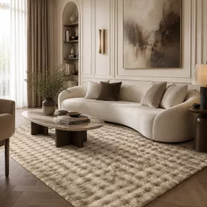 Velvet Vloerkleed - Bubble  - Zand