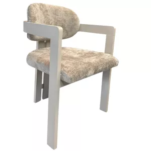 Eetkamerstoel Japandi - Bruin/Champagne