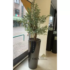 Luxe Zwarte Vaas - Incl. Kunst Olijvenboom
