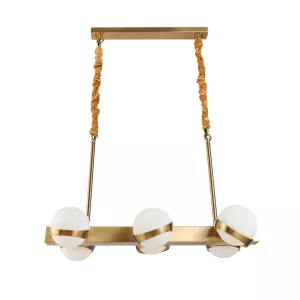 Hanglamp Celine Opaal Glas - 6 lichts