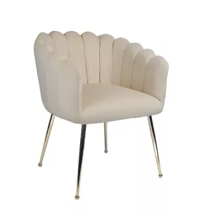 Eetkamerstoel Violet - Crème/Goud