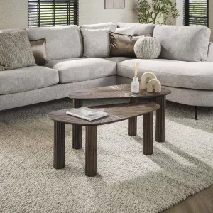 Salontafel Maria Teak - Organisch set van 2